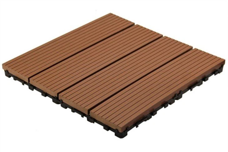 Striped WPC decking tiles_